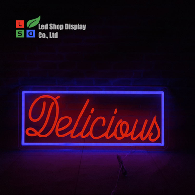 Delicious LED Neon Sign Acrílico Mural Instalação Interior Outdoor Decoração