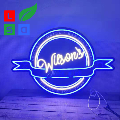 Custom Sized IP65 Restaurant LED Neon Signs Custom Neon Sign Wall Hanging Colorful